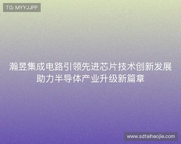 瀚昱集成电路引领先进芯片技术创新发展助力半导体产业升级新篇章